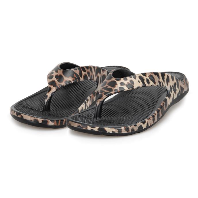 totes® SOLBOUNCE Ladies Toe Post Animal Print Extra Image 1